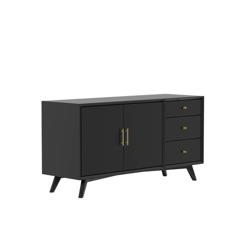 Flynn Sideboard, Black-Servers & Sideboards-Parc Decor