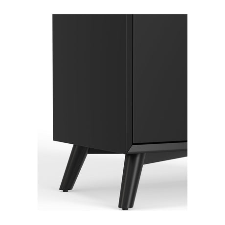 Flynn Small Bar Cabinet, Black-Bar Cabinet-Parc Decor