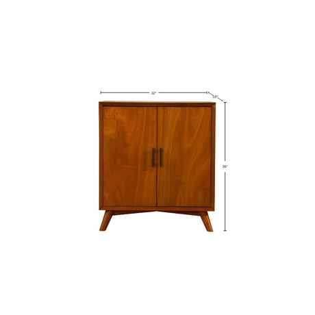 Flynn Small Bar Cabinet, Chestnut-Bar Cabinet-Parc Decor