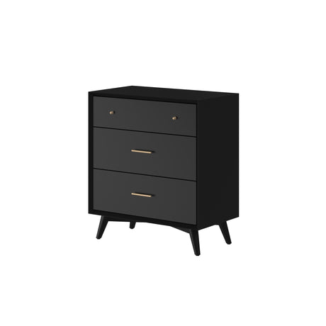 Flynn Small Chest, Black-Accent Chests-Parc Decor