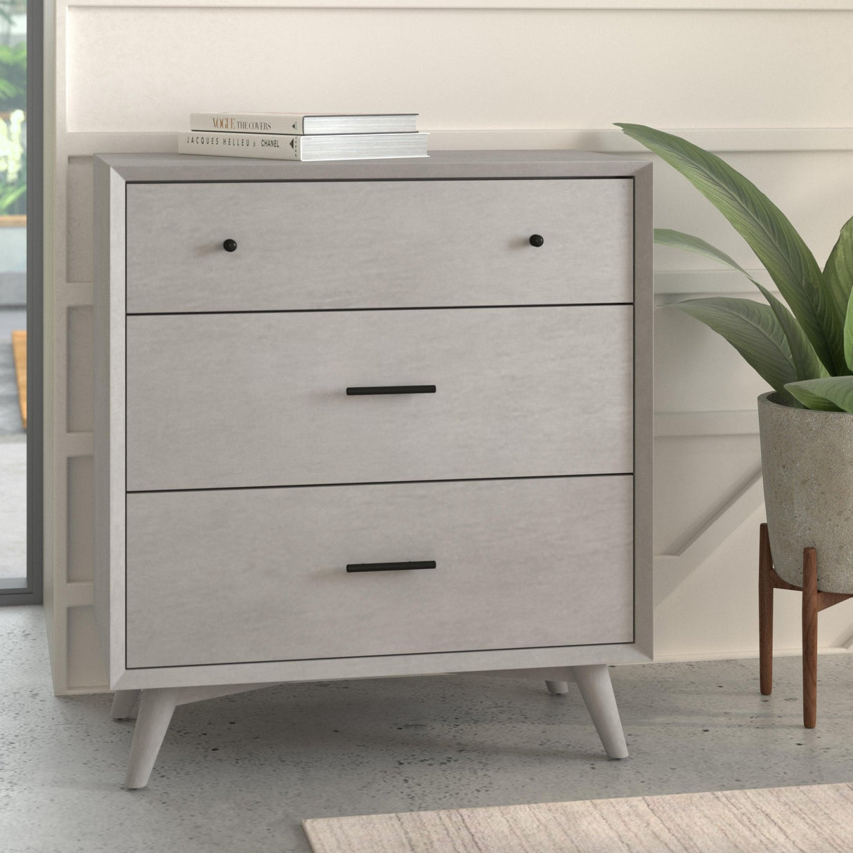 Flynn Small Chest, Gray-Accent Chests-Parc Decor