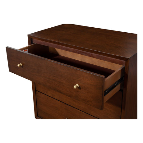 Flynn Small Chest, Walnut-Accent Chests-Parc Decor