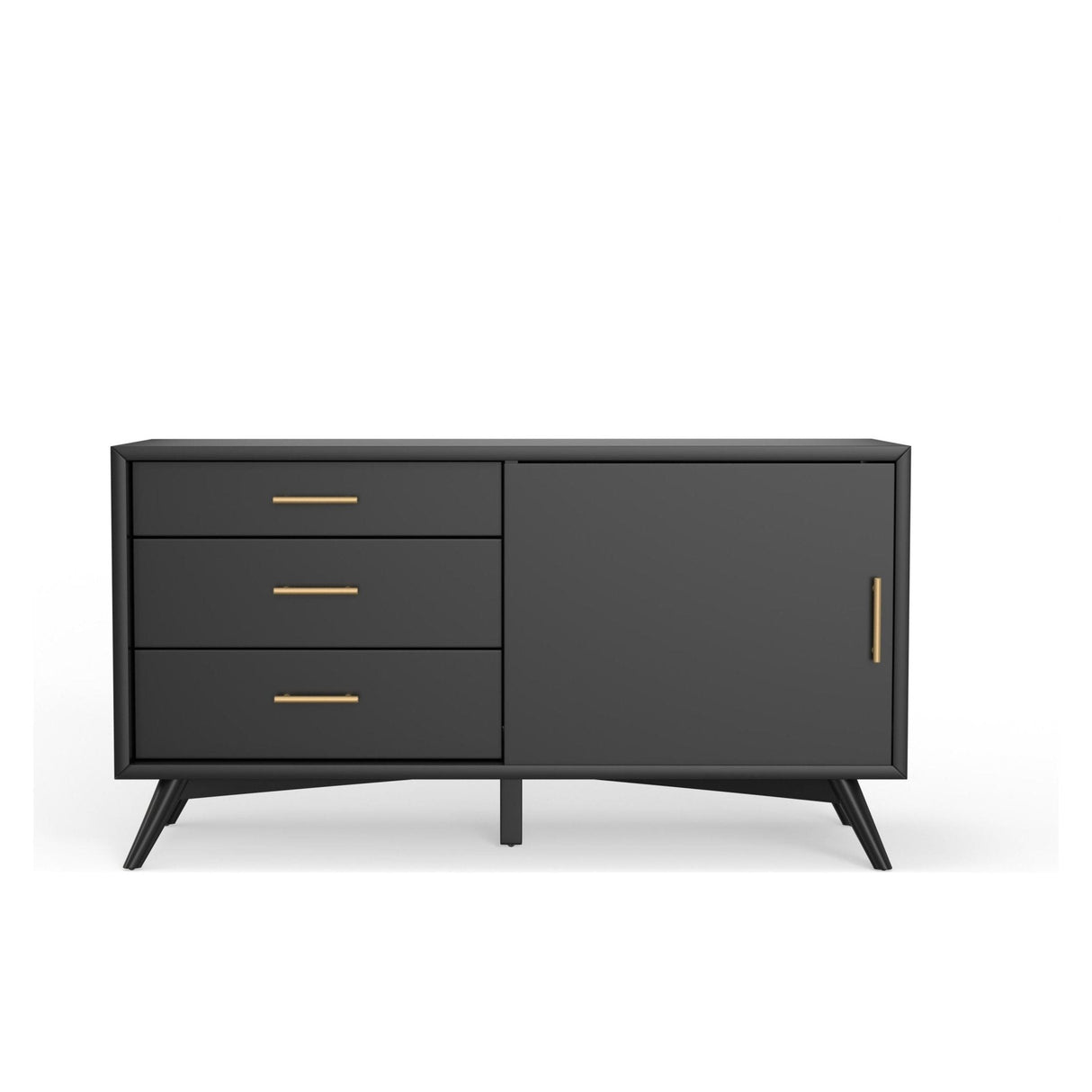 Flynn Small TV Console, Black-TV Console-Parc Decor