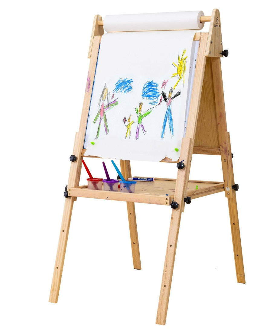 Foldable Kids Easel – 3 Adjustable Heights, Art Station for Drawing & Painting-Indoor-Parc Decor
