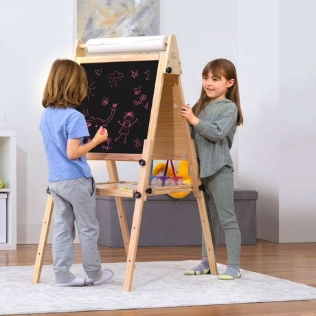 Foldable Kids Easel – 3 Adjustable Heights, Art Station for Drawing & Painting-Indoor-Parc Decor