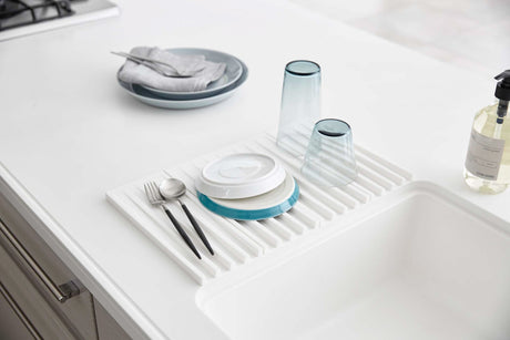 Folding Dish Drainer Mat & Trivet - Silicone-Drainer Tray-Parc Decor