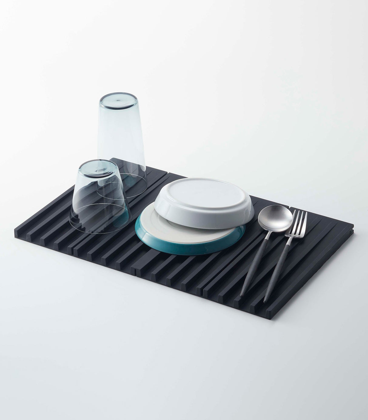 Folding Dish Drainer Mat & Trivet - Silicone-Drainer Tray-Parc Decor