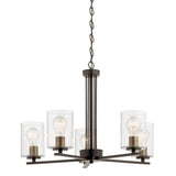 Fontella 24"W 5-Light Chandelier by Kichler Olde Bronze Finish