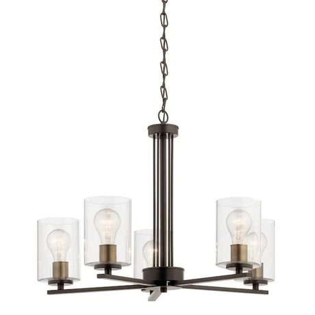 Fontella 24"W 5-Light Chandelier by Kichler Olde Bronze Finish