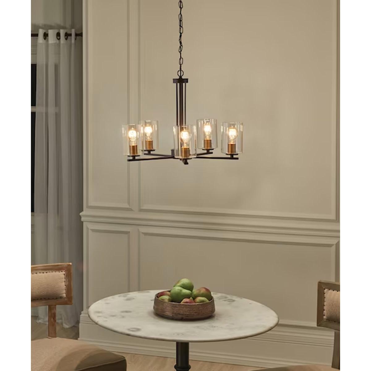 Fontella 24"W 5-Light Chandelier by Kichler Olde Bronze Finish