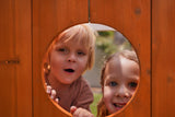 Forest Small Outdoor Toddler Swing Set | Compact Wooden Swing Frame for Babies & Kids