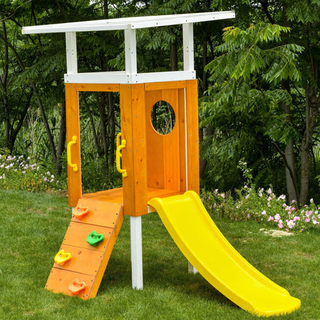 Forest Small Outdoor Toddler Swing Set – Compact Wooden Swing Frame for Babies & Kids-Outdoor-Parc Decor