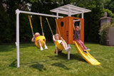 Forest Small Outdoor Toddler Swing Set | Compact Wooden Swing Frame for Babies & Kids-Outdoor-Parc Decor