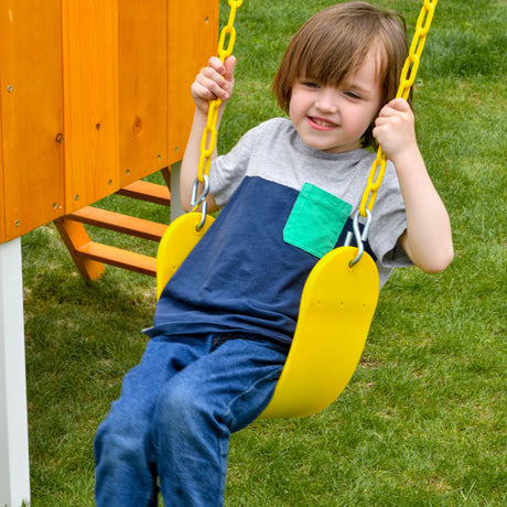 Forest Small Outdoor Toddler Swing Set – Compact Wooden Swing Frame for Babies & Kids-Outdoor-Parc Decor