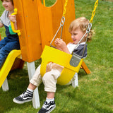 Forest Small Outdoor Toddler Swing Set | Compact Wooden Swing Frame for Babies & Kids-Outdoor-Parc Decor