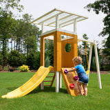 Forest Small Outdoor Toddler Swing Set | Compact Wooden Swing Frame for Babies & Kids-Outdoor-Parc Decor