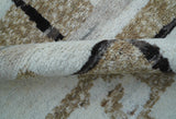 Fossil Custom Made Contemporary Brown Hand knotted Wool Rug