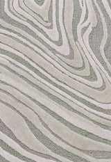 Fossil Modern Style Ivory Hand Tufted 5x7 Wool Rug