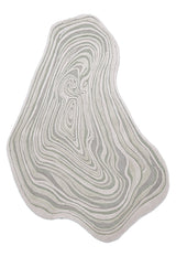 Fossil Modern Style Ivory Hand Tufted 5x7 Wool Rug