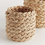 French Braided Abaca Storage Baskets (Set of 2)-Storage Baskets-Parc Decor