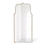 French Country Arch Mirror with Distressed White Frame-Wall Mirror-Parc Decor