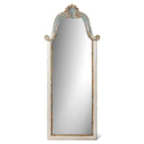 French Country Carved Wood Floor Mirror-Wall Mirror-Parc Decor