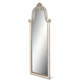 French Country Carved Wood Floor Mirror-Wall Mirror-Parc Decor