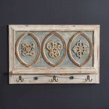 French Provincial Wall Shelf with Hooks-Storage-Parc Decor