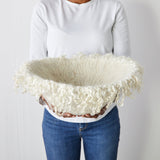 Fringed Skirt Decorative Wool Natural Bowl-Baskets-Parc Decor