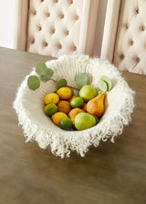 Fringed Skirt Decorative Wool Natural Bowl-Baskets-Parc Decor
