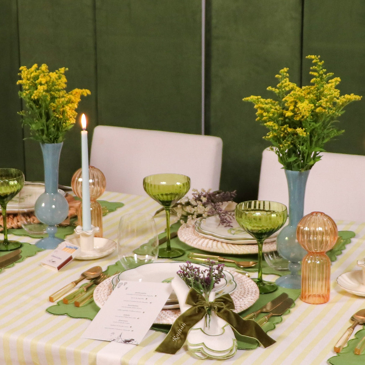 Frosted Blue Haze Vase - Pair-Decorative vase-Parc Decor