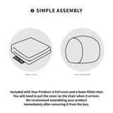 Fuf® 4Ft Foam Bean Bag
