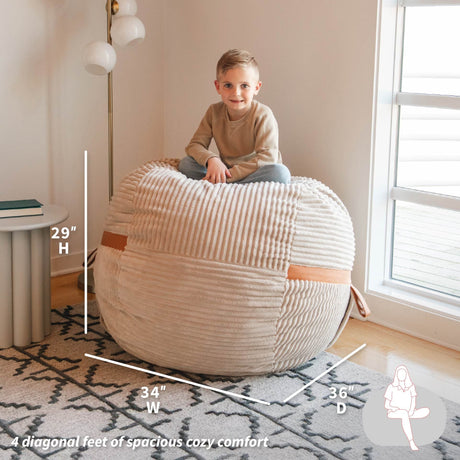 Fuf® 4Ft Foam Bean Bag