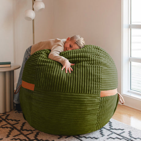 Fuf 4Ft Foam Bean Bag-foam filled-Parc Decor