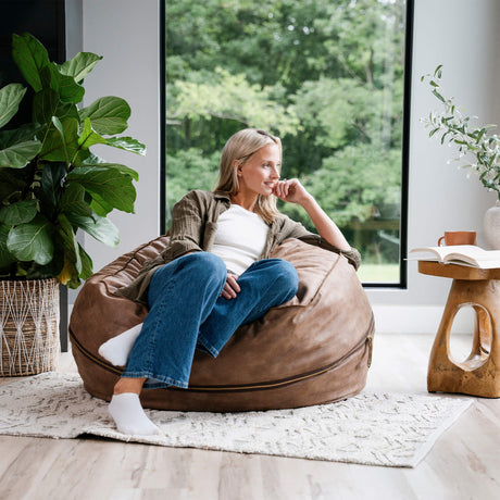 Fuf 4Ft Foam Bean Bag-foam filled-Parc Decor