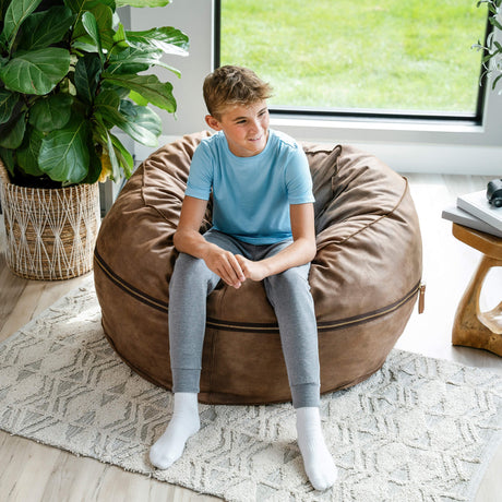 Fuf 4Ft Foam Bean Bag-foam filled-Parc Decor