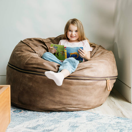 Fuf 4Ft Foam Bean Bag-foam filled-Parc Decor