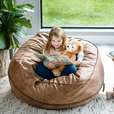 Fuf 4Ft Foam Bean Bag-foam filled-Parc Decor