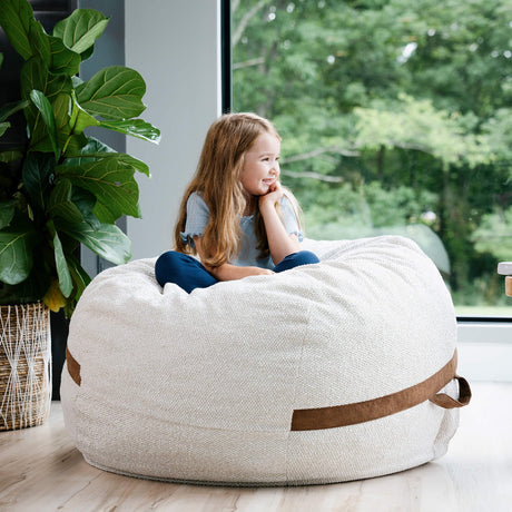 Fuf 4Ft Foam Bean Bag-foam filled-Parc Decor