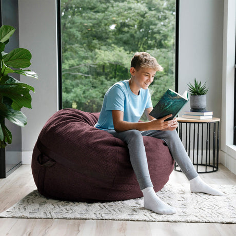 Fuf 4Ft Foam Bean Bag-foam filled-Parc Decor