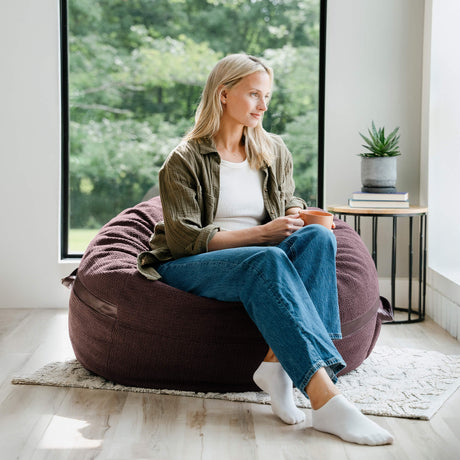 Fuf 4Ft Foam Bean Bag-foam filled-Parc Decor