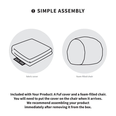 Fuf 4Ft Foam Bean Bag-foam filled-Parc Decor