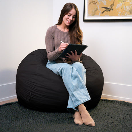 Fuf 4Ft Foam Bean Bag-foam filled-Parc Decor