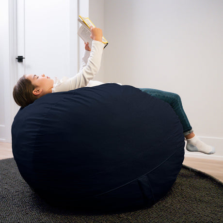 Fuf 4Ft Foam Bean Bag-foam filled-Parc Decor