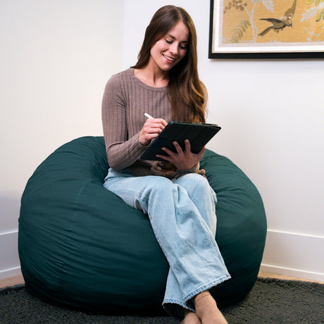 Fuf 4Ft Foam Bean Bag-foam filled-Parc Decor