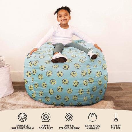 Fuf 4Ft Foam Bean Bag-foam filled-Parc Decor