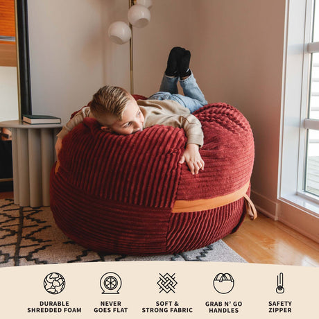 Fuf 4Ft Foam Bean Bag-foam filled-Parc Decor
