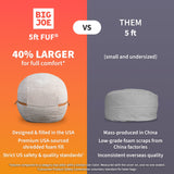 Fuf® 5Ft Foam Bean Bag