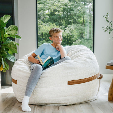 Fuf 5Ft Foam Bean Bag-foam filled-Parc Decor