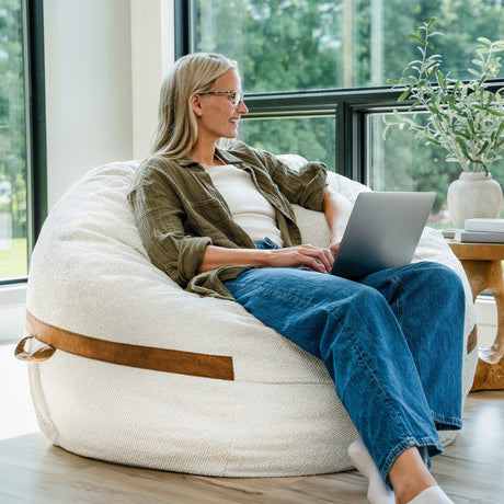 Fuf 5Ft Foam Bean Bag-foam filled-Parc Decor